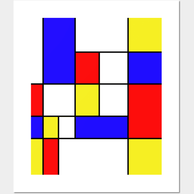 Mondrian #47 Wall Art by RockettGraph1cs